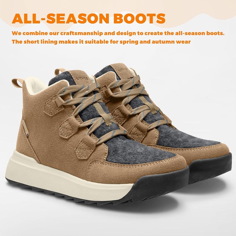 AIRHAS Women's Winter Warm Snow Boots for Women Comfortable Water-Resistant Womens Ankle Boots Fashion Booties - Image 4
